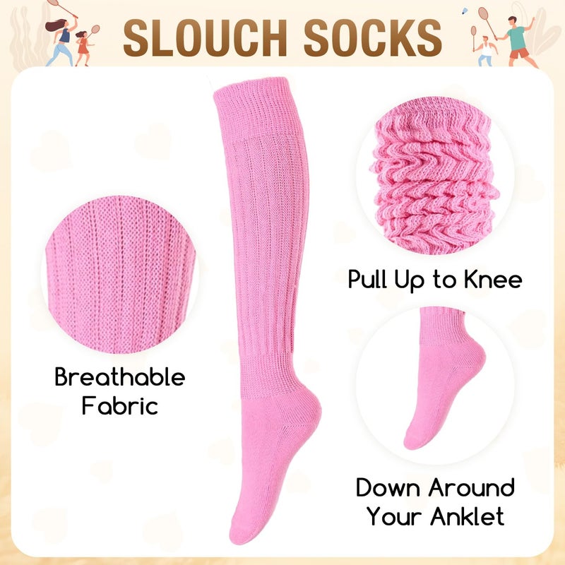 Zmart Women Slouch Socks - Cozy Scrunch Socks, 80s Style in White, Black, Orange & Cream - Image 4